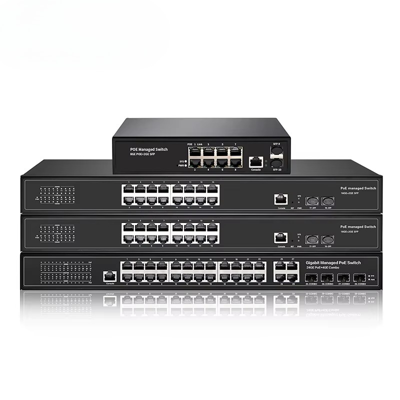 8-Ports 16 24 48 Ports Gigabit - Managed Gigabit Poe Switch 8 Port 802.3At recension och pris